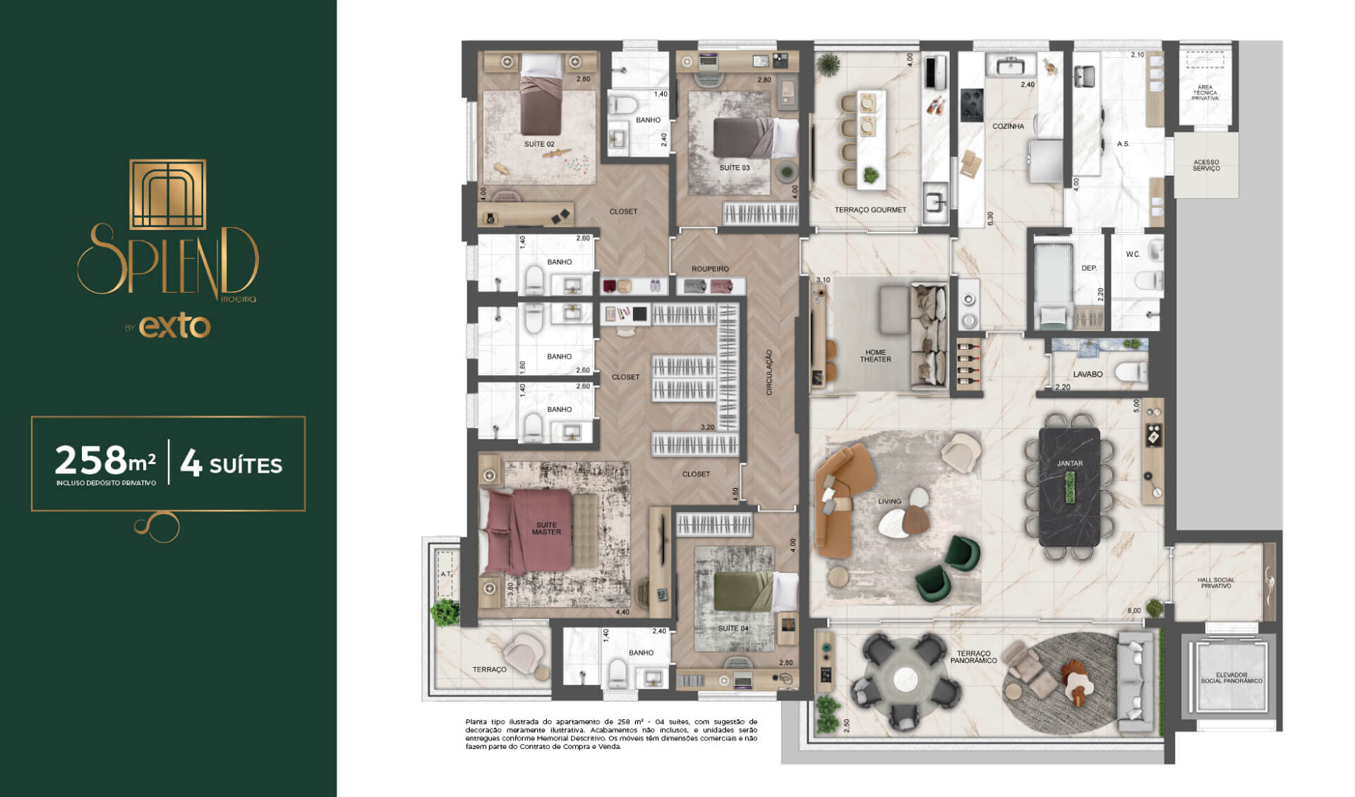 PLANTA _ 4 SUÍTES